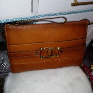 Pratesi Firenze Italian Leather Clutch Purse NWT